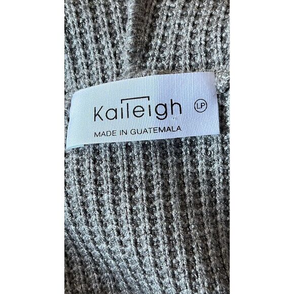 NWOT - Kaileigh Women’s LP Hooded Drawstring Sweater Dress Gray Boho - Picture 7 of 8
